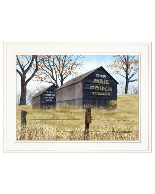 Trendy Decor 4u Treat Yourself Mail Pouch Barn by Billy Jacobs Ready to hang Framed Print White Frame 19 x 15