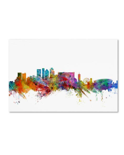 Trademark Global Michael Tompsett Cape Town South Africa Skyline Canvas Art 12 x 19