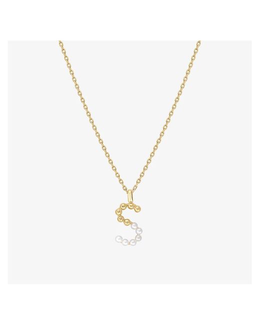 Bearfruit Jewelry Cultured Pearl Pave Initial Necklace S