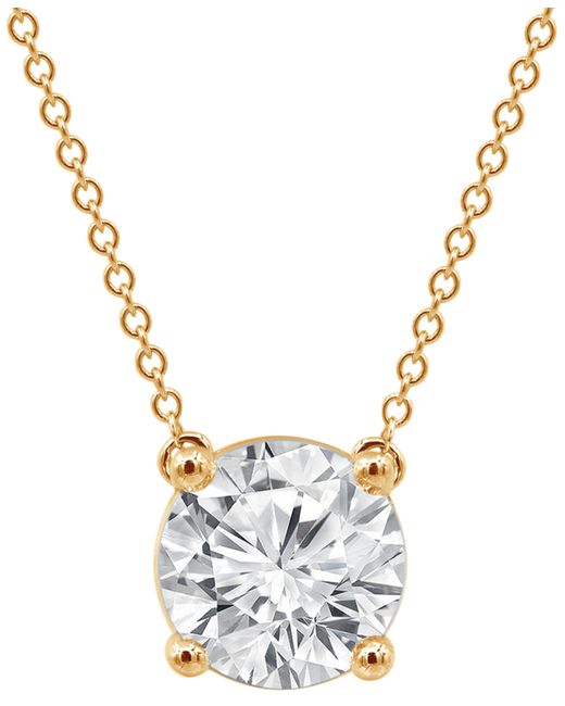 Badgley Mischka Certified Lab Grown Diamond Solitaire 18 Pendant Necklace 3 ct. t.w. 14k Gold