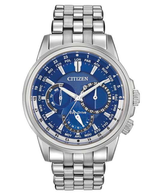 Citizen Eco-Drive Calendrier Stainless Steel Bracelet Watch 44mm