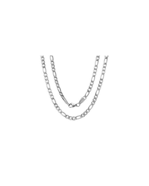 SteelTime Figaro Chain Link Necklace