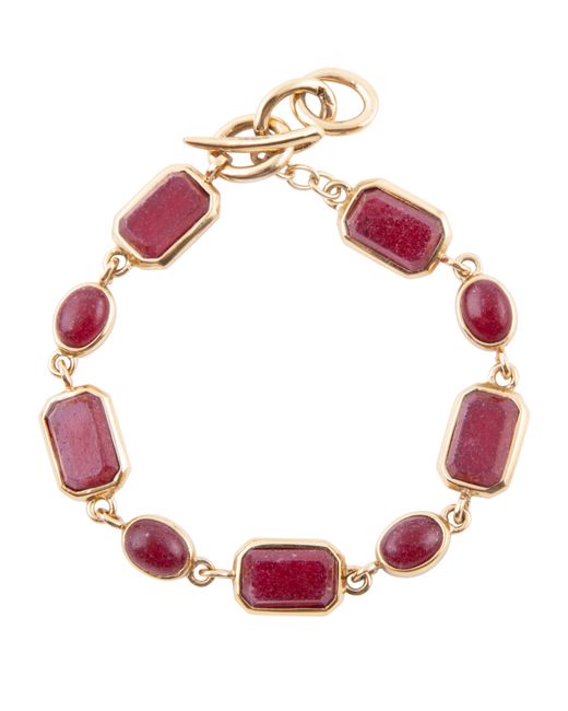 Barse Delicately Rectangle and Circle Link Bracelet