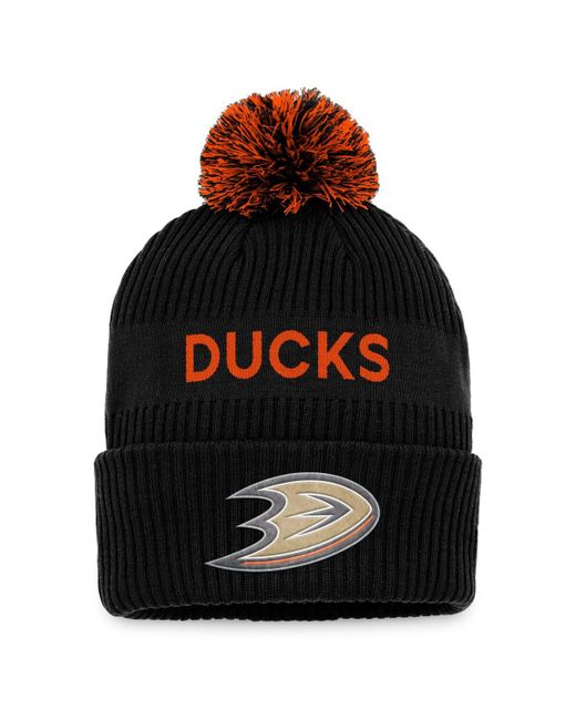 Fanatics Orange Anaheim Ducks 2022 Nhl Draft Authentic Pro Cuffed Knit Hat with Pom
