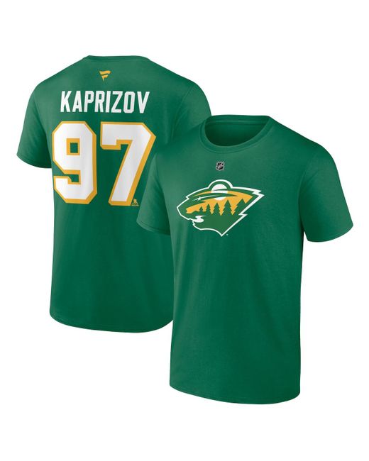 Fanatics Kirill Kaprizov Minnesota Wild Authentic Stack Name and Number T-shirt