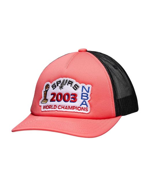 Mitchell & Ness San Antonio Spurs 2003 Nba Finals Champions Hardwood Classics Trucker Snapback Adjustable Hat