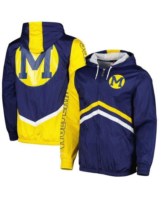 Mitchell & Ness Michigan Wolverines Undeniable Full-Zip Windbreaker Jacket