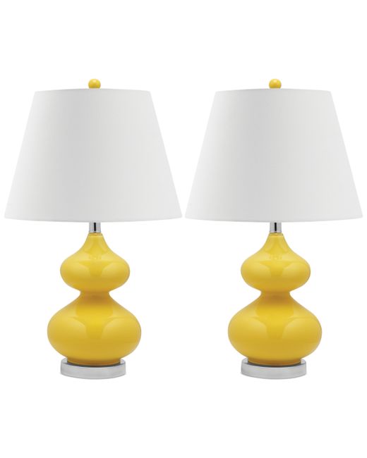 Safavieh Set of 2 Eva Double Gourd Glass Table Lamps