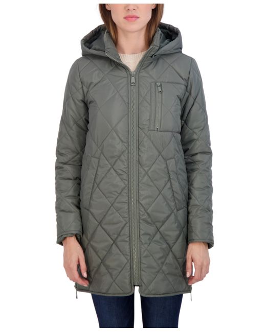 Sebby Juniors 3/4 Quilted Jacket with Hood