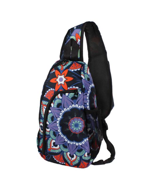 World Traveler Geometric 14-Inch Trendy Crossbody Bag for