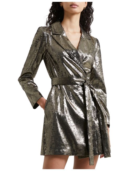 French Connection Long-Sleeve Wrap Dress