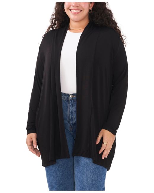 Vince Camuto Plus Solid Open-Front Cardigan Sweater