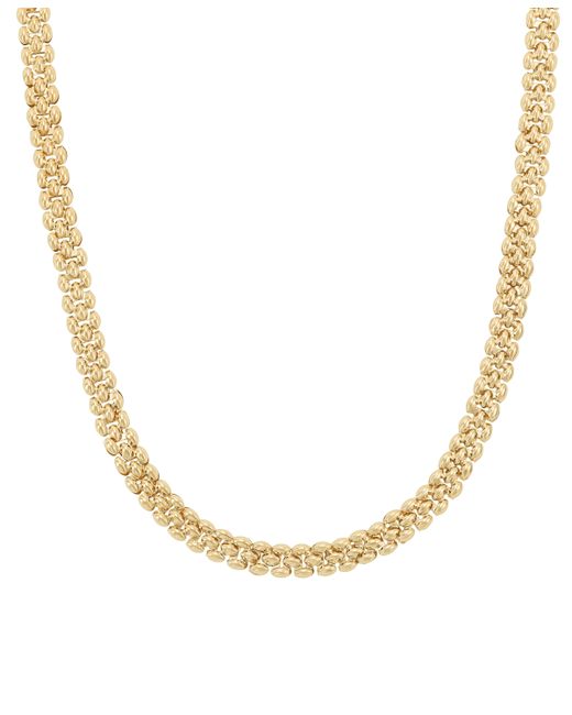 Macy's Polished Bead Link Chain 18 Collar Necklace 10k