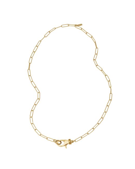 Adornia Lock Paper Clip Chain Necklace