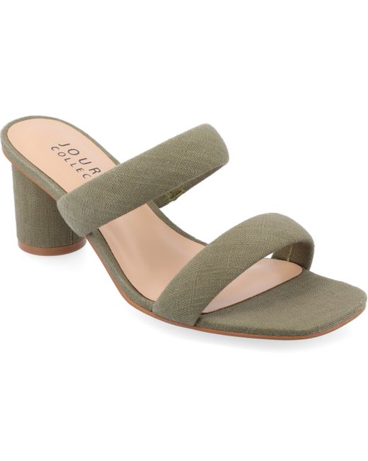 Journee Collection Tru Comfort Double Strap Block Heel Sandals