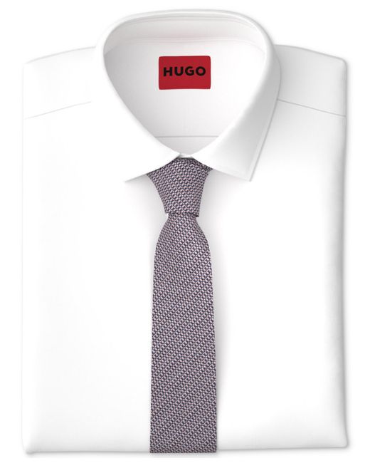 Hugo Boss by Boss Skinny Silk Jacquard Tie pastel