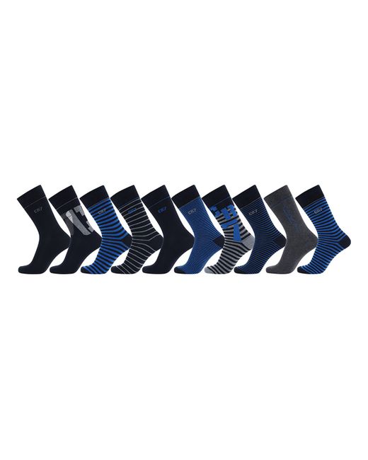 Cr7 Fashion Socks Pack of 10 Blue Gray