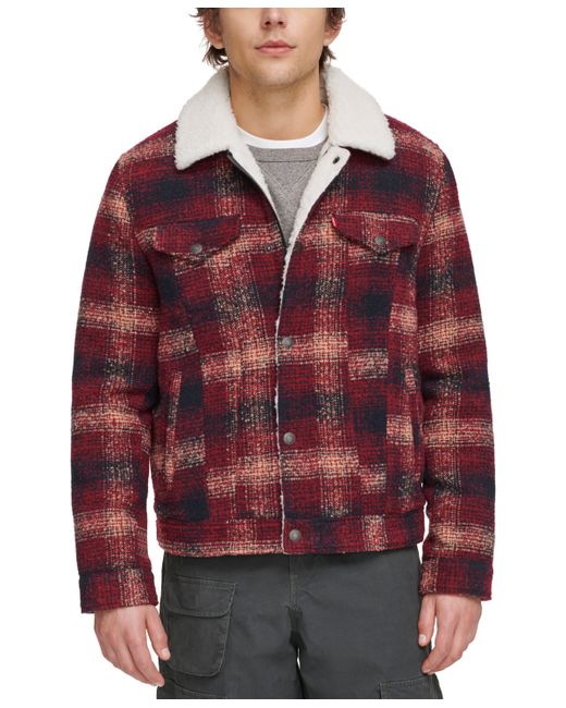 Levi's Plaid Fleece-Lined Trucker Jacket