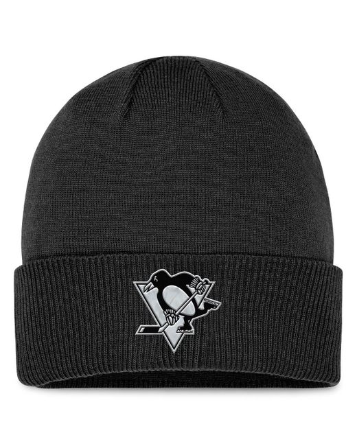 Fanatics Pittsburgh Penguins Authentic Pro Road Metallic Cuffed Knit Hat