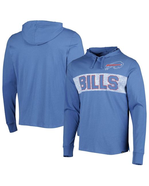 '47 Brand 47 Brand Buffalo Bills Field Franklin Hooded Long Sleeve T-shirt