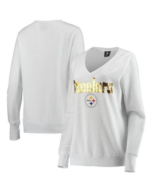 Cuce Pittsburgh Steelers Victory V-Neck Pullover Sweatshirt