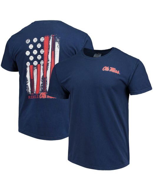 Image One Ole Miss Rebels Baseball Flag Comfort Colors T-shirt