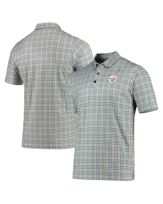 Antigua Black Pittsburgh Steelers Deliver Button-Down Polo Shirt