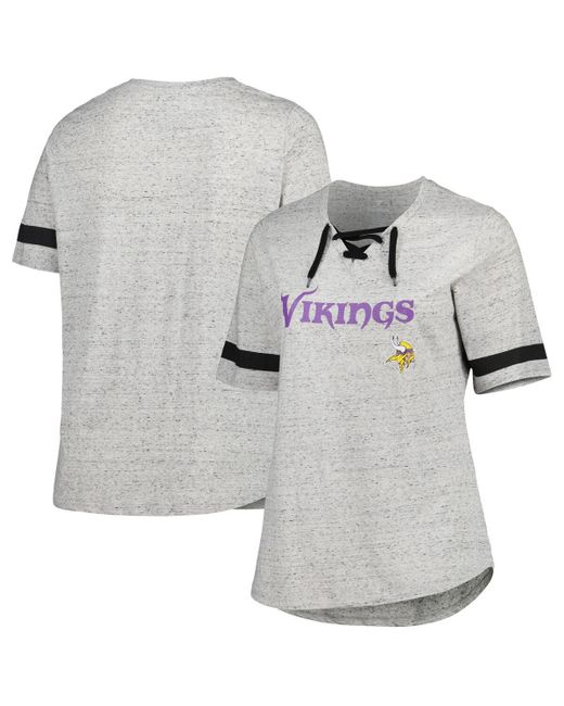 Profile Minnesota Vikings Plus Lace-Up V-Neck T-shirt