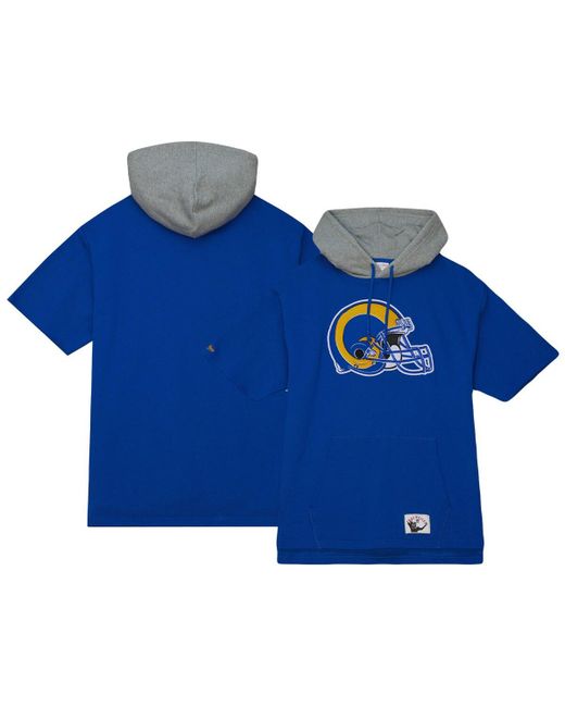 Mitchell & Ness Los Angeles Rams Postgame Short Sleeve Hoodie