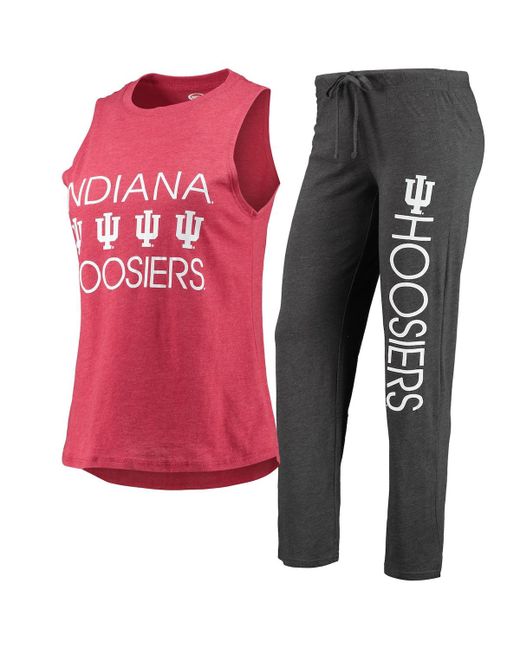 Concepts Sport Crimson Indiana Hoosiers Tank Top and Pants Sleep Set