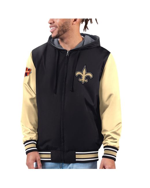 G-iii Sports By Carl Banks Gold New Orleans Saints Commemorative Reversible Full-Zip Jacket