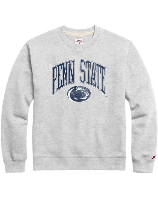 League Collegiate Wear Distressed Penn State Nittany Lions Tall Arch Essential Pullover Sweatshirt