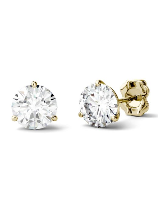 Charles & Colvard Moissanite Martini Stud Earrings 3 ct. t.w. Diamond Equivalent 14k white or yellow