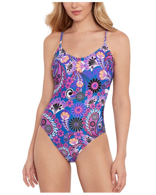 Salt + Cove Floral-Print One-Piece Swimsuit Created for Macy