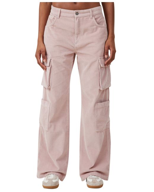 Cotton On Cord Cargo Wide Leg Jeans