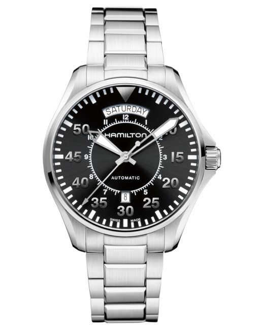 Hamilton Swiss Automatic Pilot Stainless Steel Bracelet Watch 42mm