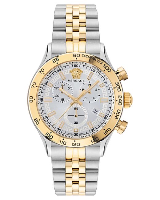 Versace Swiss Chronograph Hellenyium Bracelet Watch 44mm