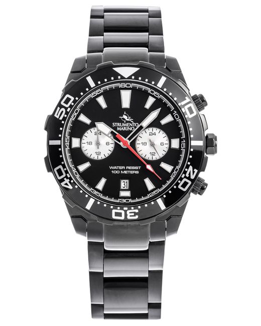 Strumento Marino Dual Time Zone Skipper Pvd Stainless Steel Bracelet Watch 44mm Created for