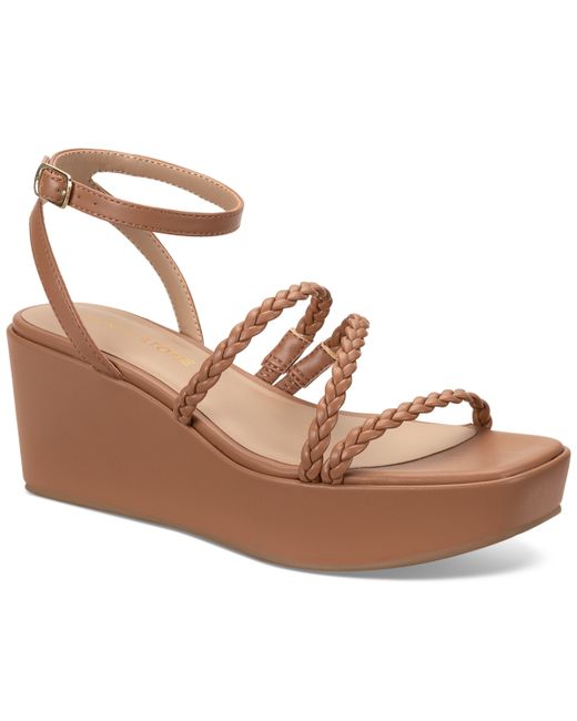 Sun + Stone Alyssaa Ankle-Strap Platform Wedge Sandals Created for