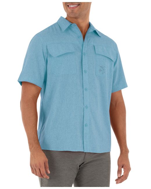 Guy Harvey Short Sleeve Heathered Fishing Shirt