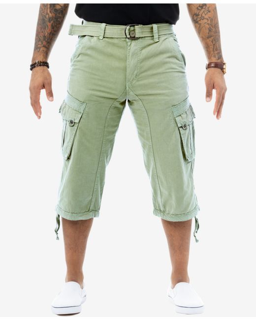 X-Ray Belted Capri Cargo Shorts