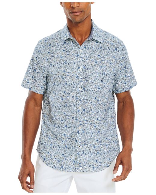 Nautica Floral Print Short-Sleeve Button-Up Shirt