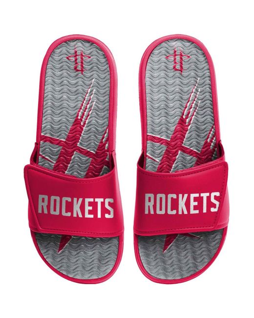Foco Houston Rockets Wordmark Gel Slide Sandals
