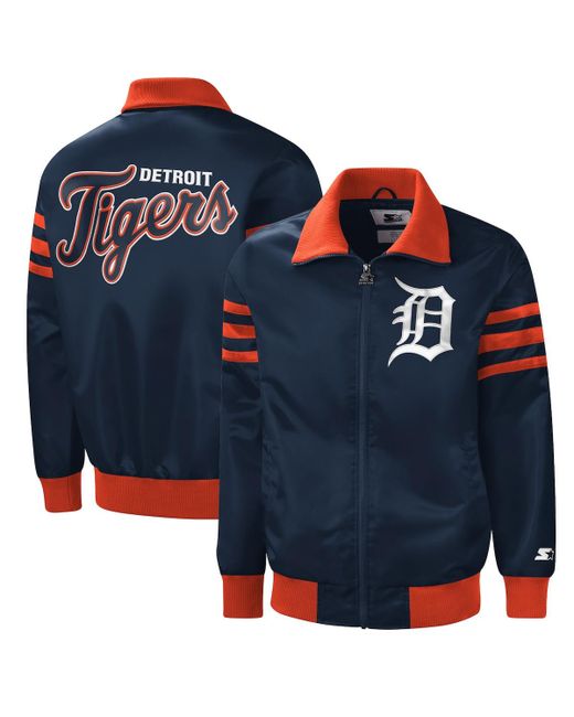 Starter Detroit Tigers The Captain Ii Full-Zip Varsity Jacket