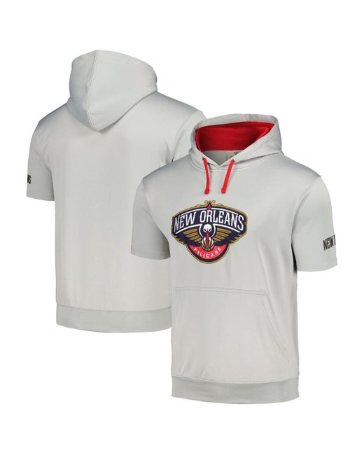 Fanatics Red New Orleans Pelicans Short Sleeve Pullover Hoodie