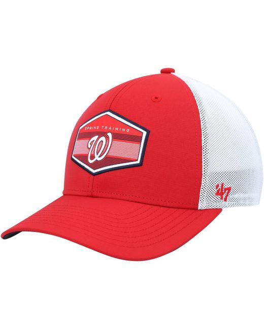 '47 Brand 47 Brand White Washington Nationals Spring Training Burgess Trucker Snapback Hat