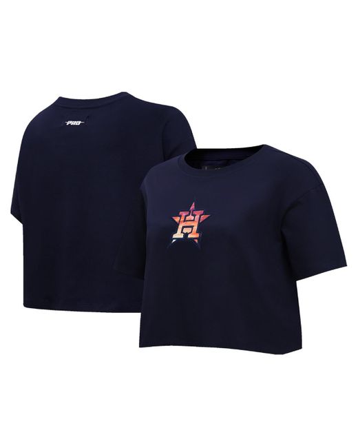 Pro Standard Houston Astros Painted Sky Boxy Cropped T-shirt