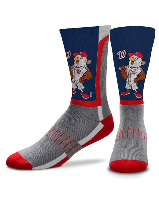 For Bare Feet Washington Nationals Mascot Snoop V-Curve Crew Socks