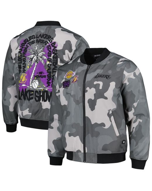 The Wild Collective and Los Angeles Lakers 2023/24 City Edition Camo Bomber Full-Zip Jacket