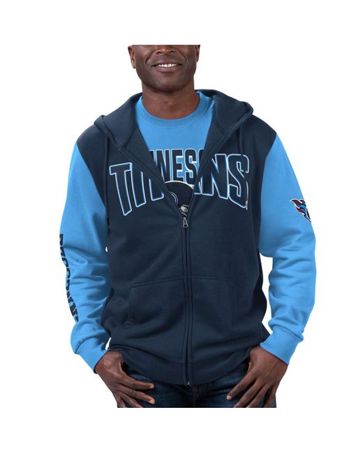 G-iii Sports By Carl Banks Light Blue Tennessee Titans T-shirt and Full-Zip Hoodie Combo Set